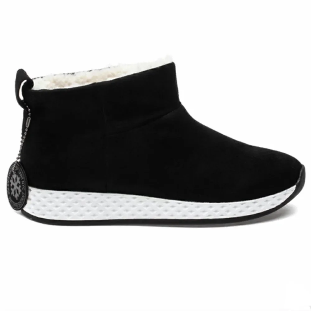 NWT J/SLIDES Sz 8 & 10 OLLIE Urban Sports Black Luxe Waterproof Suede Booties